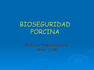 Bioseguridad Porcina
