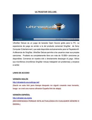Ultrastar Deluxe Instructivo