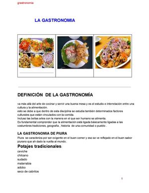 La Gastronomía (1)