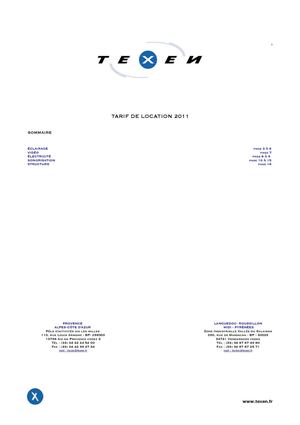 TEXEN_Tarifs Location