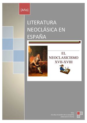 Literatura Neoclasica En España Giovanna