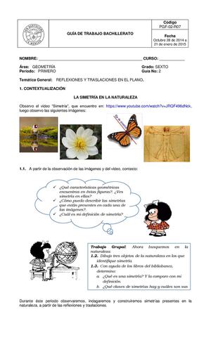 Guia Geometría 6 II Periodo