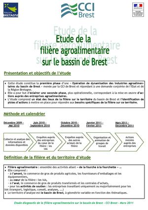 Etude de la filière Agro-alimentaire sur la bassin de Brest