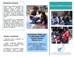 Tríptico Biblioteca de Calle