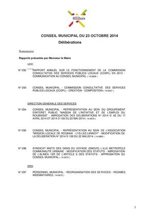 CM du 23 octobre 2014