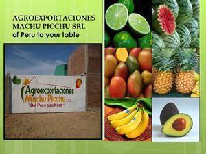 Agroexportaciones Machu Picchu Srl Catalogo