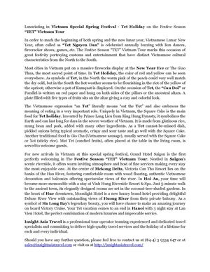 Luxuriating In Vietnam Special Spring Festival Tet Holiday On The Festive Season “Tet” Vietnam Tour