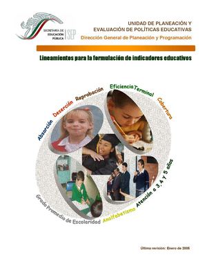 Lineamientos Para La Formulacion De Indicadores Educativos