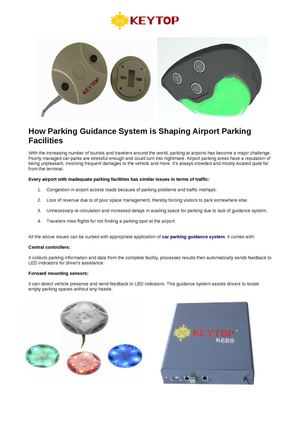 How Parking Guidance System is Shaping Airport Parking Facilities