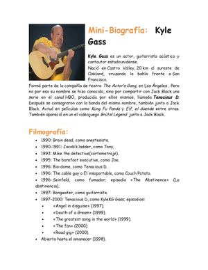 Mini-Biografía de Kyle Gass