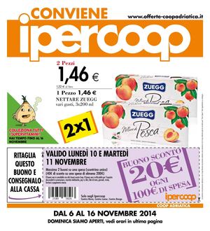 Volantino Iper Coop Emilia Romagna Dal 6 Al 16 Novembre