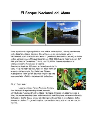 El Parque Nacional Del Manu