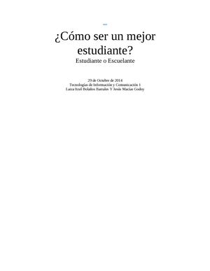 Cómo Ser Un Mejor Estudiante