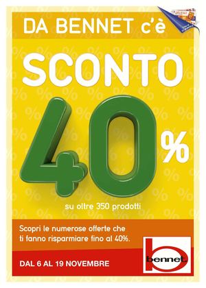 Volantino Bennet Spesa Dal 6 Al 19 Novembre