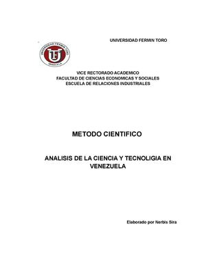 Trabajo De Metodo Cientifico