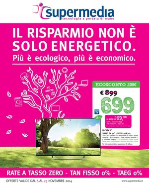 Volantino Supermedia dal 6 ottobre al 23 novembre 2014