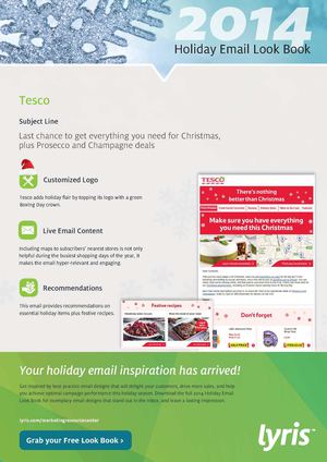Holiday Retail Email Design – Tesco – Inspiration from Lyris