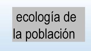 ecología de la población
