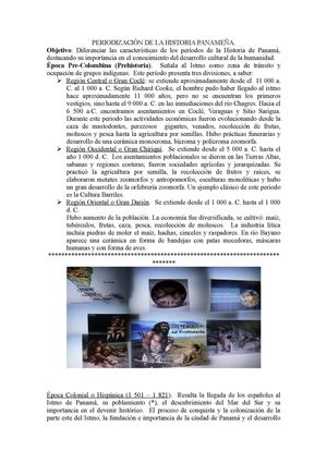Periodización De La Historia Panameña