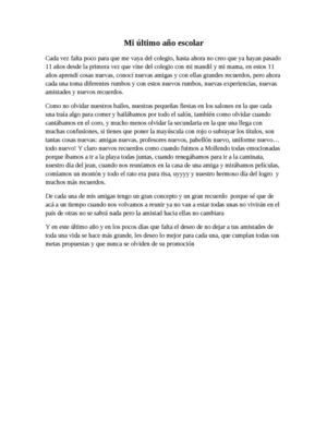 Mi úLtimo Año Escolar