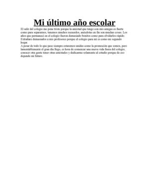 Mi úLtimo Año Escolar