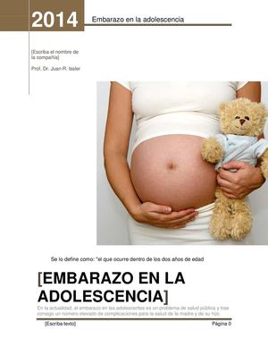 Embarazo En La Adolescencia