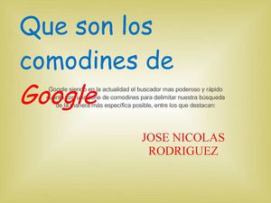 Que Son Los Comodines De Google Nicolas