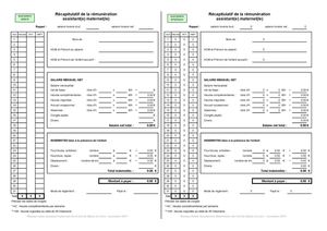 Récapitulatif Rémunération