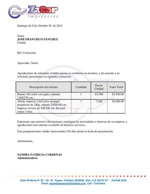 Cotizacion Banner Profesor Francisco