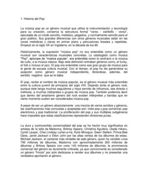 Historia Del Pop