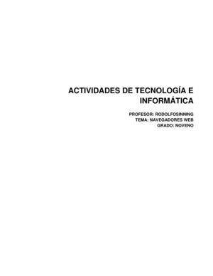 Actividades Tecnología E Informática