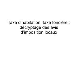 Décryptage Impôts Locaux 2014
