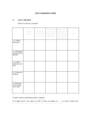 Guía De Cuadrados Y Cubos