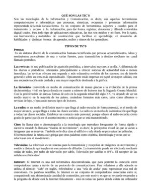 Qué Son Las Tic ́S