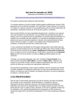Asi Sera La Escuela En 2030