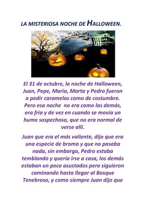 Cuento De Halloween De Mariana