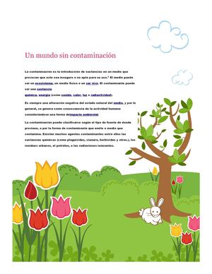 Un Mundo Sin Contaminación