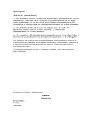 Papeles De Genero