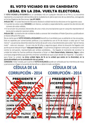 Voto Viciado Candidato Legal En La 2da Vuelta