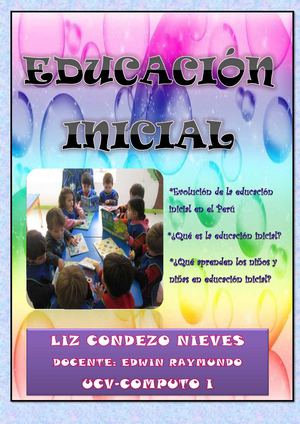 Evolución De La Educación Inicial En El Perú