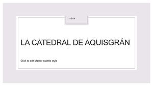 La Catedral De Aquisgrán
