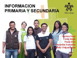 Informacion Primaria Y Secundaria
