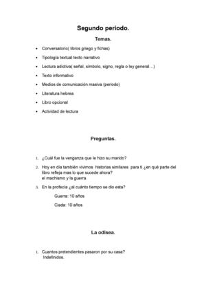 Segundo Periodo Español