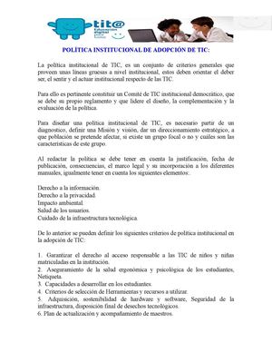 Partes De Una Politica