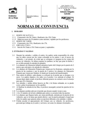 Normas De Convivencia 14 15