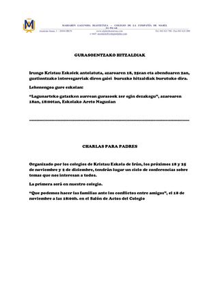 Kristaueskolako Hitzaldiak