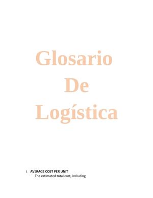 Glosario De Logistica