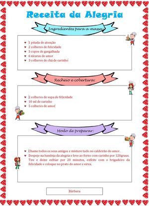 Receita da Alegria 4º Ano D