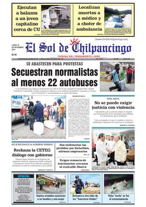 El Sol de Chilpancingo 10 Noviembre 2014