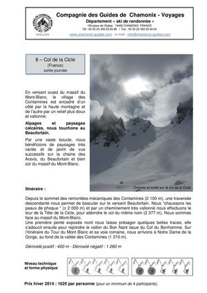 Fiche 8 Col De La Cicle